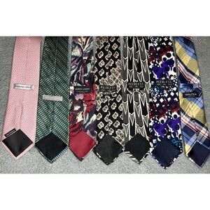 Lot of 7 Vtg To Now Mens Silk Ties Tie/Tack Old Money Preppy Acadamia Grandpa